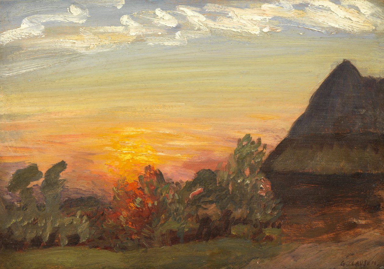 Duton Hill Sunset, 1938  द्वारा जॉर्ज क्लॉसन