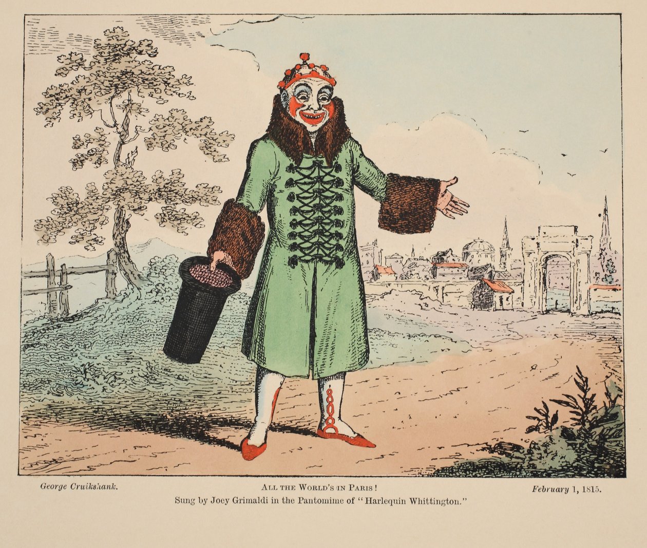 पेरिस में सभी संसारों! पब। 1815 (हाथ के रंग का उत्कीर्णन) द्वारा जॉर्ज क्रूइशांक