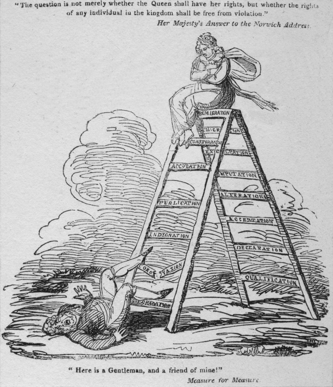 यहाँ एक जेंटलमैन है, और मेरा एक दोस्त है !, c1820 द्वारा जॉर्ज क्रूइशांक