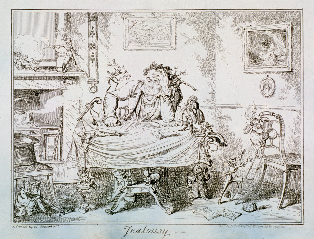 ईर्ष्या, 1835 द्वारा जॉर्ज क्रूइशांक