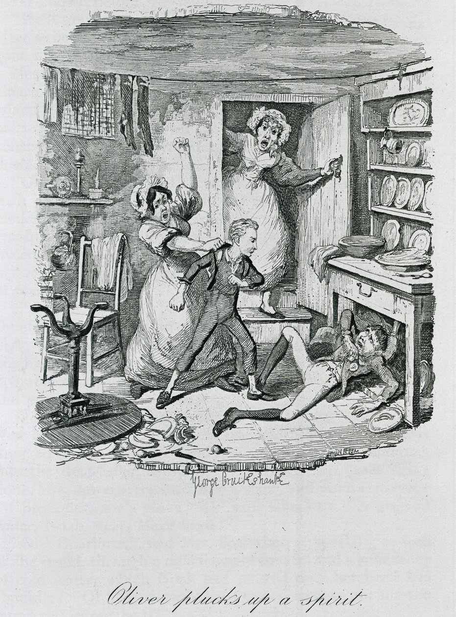 ओलिवर प्लक्स अप स्पिरिट, 1837 द्वारा जॉर्ज क्रूइशांक
