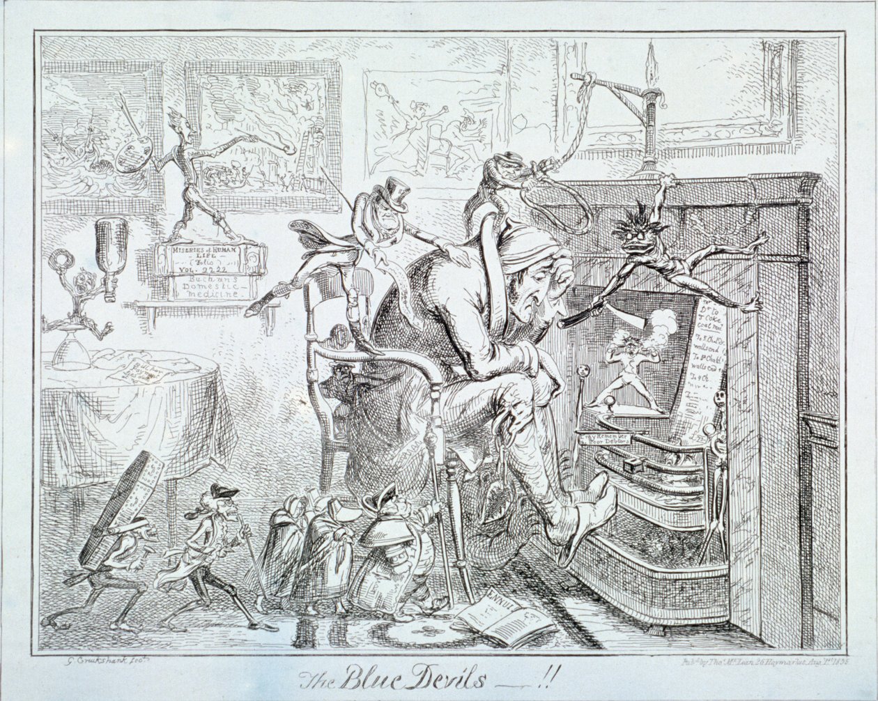 द ब्लू डेविल्स, 1835 द्वारा जॉर्ज क्रूइशांक