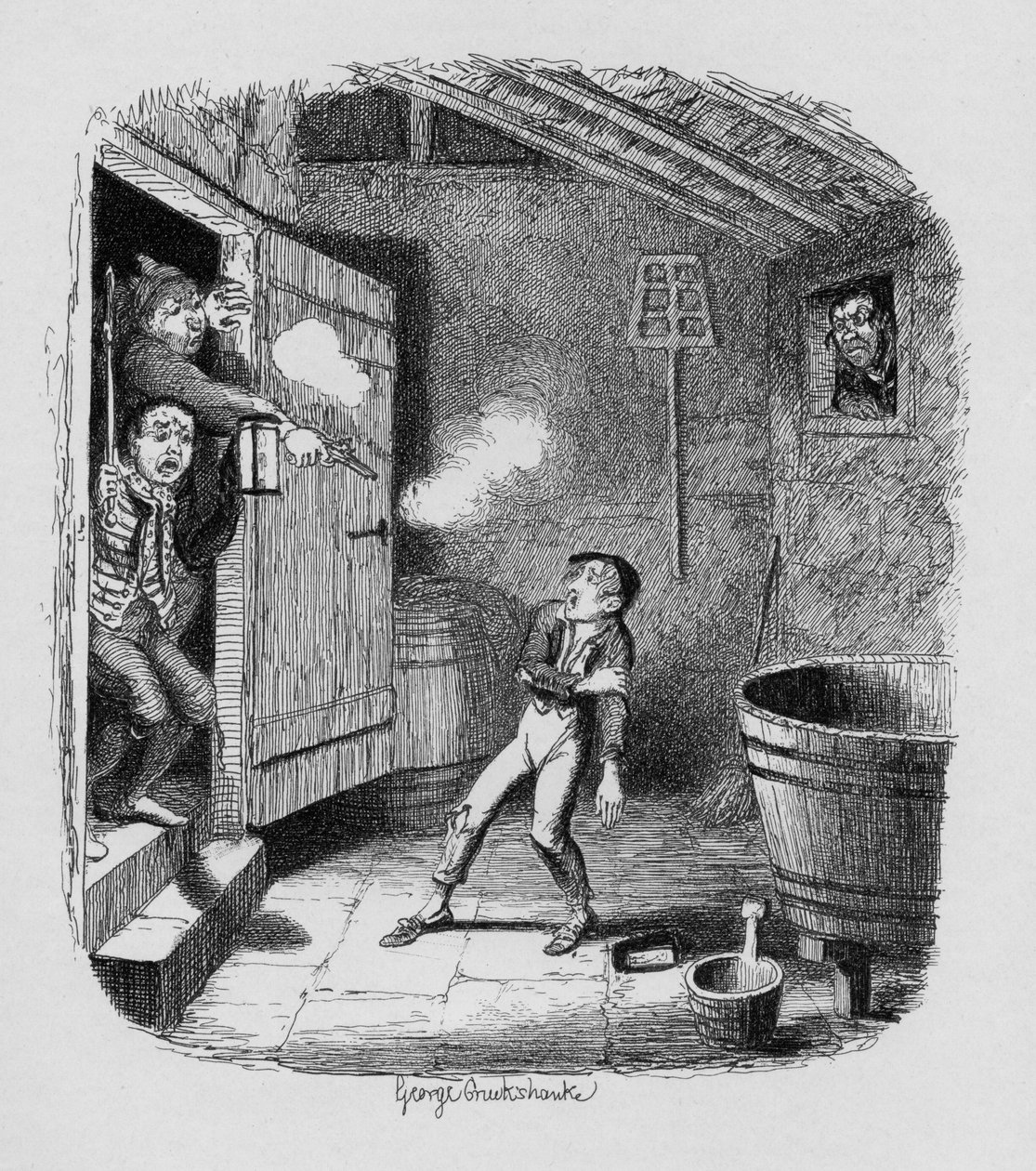 बर्गलरी, चार्ल्स डिकेंस (1812-70) 1838 के &39;द एडवेंचर्स ऑफ ओलिवर ट्विस्ट&39; से, चैपमैन und हॉल, 1901 द्वारा प्रकाशित द्वारा जॉर्ज क्रूइशांक