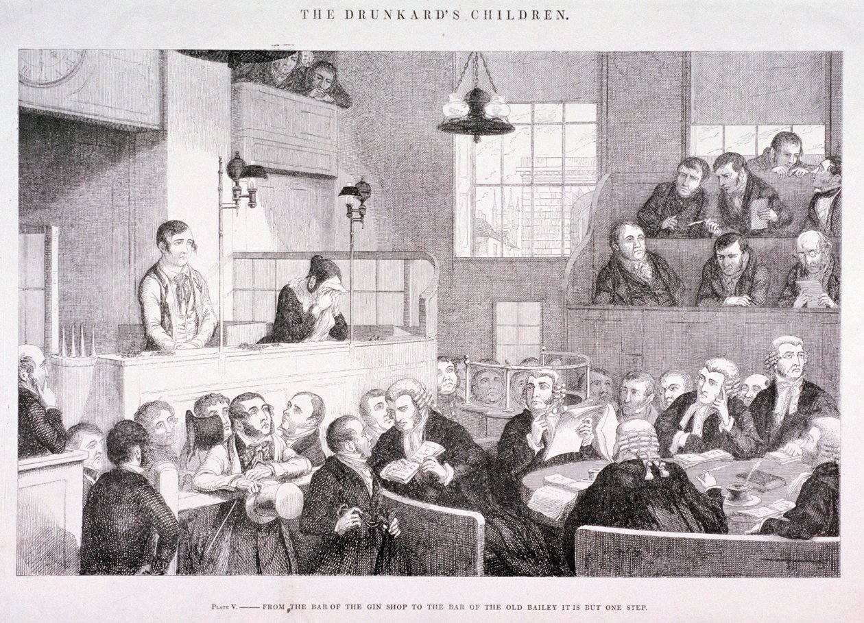 द ड्रंकार्ड्स चिल्ड्रन, c1847 द्वारा जॉर्ज क्रूइशांक