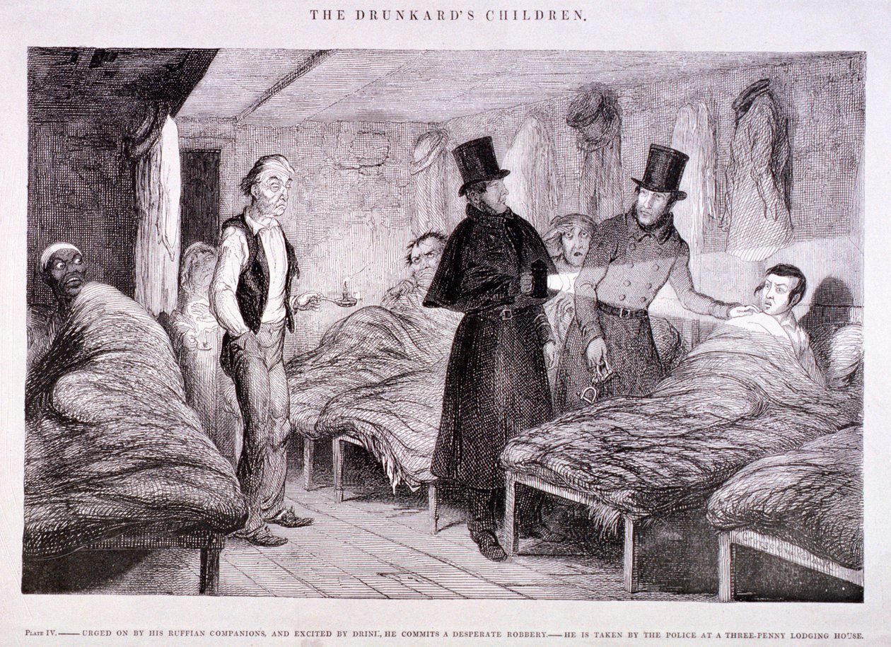 द ड्रंकार्ड्स चिल्ड्रन, c1847 द्वारा जॉर्ज क्रूइशांक