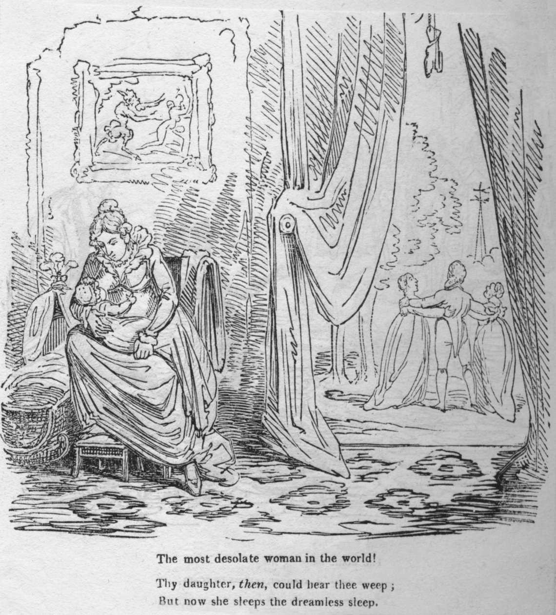दुनिया में सबसे उजाड़ महिला, c1820। द्वारा जॉर्ज क्रूइशांक