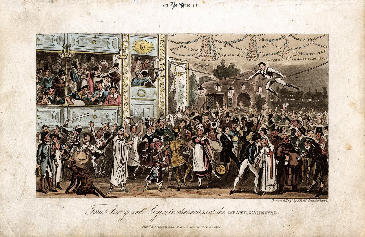 टॉम, जेरी और लॉजिक एट द ग्रैंड कार्निवल, 1821 द्वारा जॉर्ज क्रूइशांक