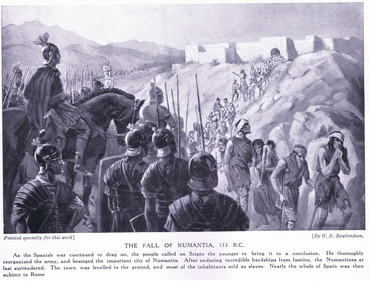नुमंतिया की गिरावट 133BC द्वारा जॉर्ज डर्विले रॉलैंडसन