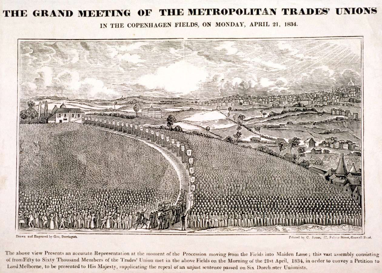 कोपेनहेगन फील्ड्स, इस्लिंगटन, लंदन, 1834 द्वारा जॉर्ज डोरिंगटन