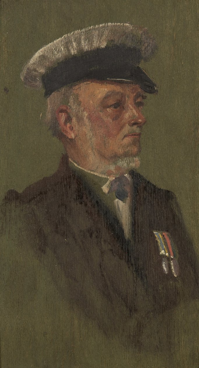 जी. मिल्स का पोर्ट्रेट, एलटीसी, c.1920 (पैनल पर तेल) द्वारा जॉर्ज एडमंड बटलर
