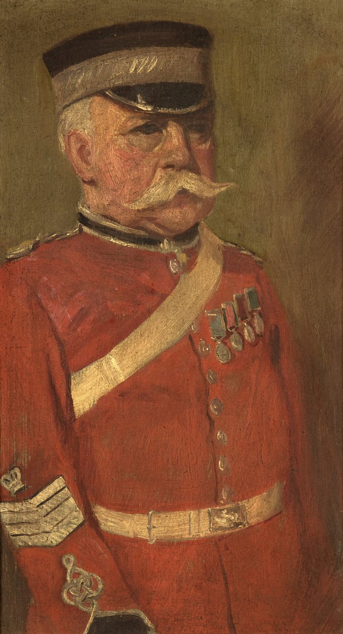 जैस जॉर्ज का पोर्ट्रेट, RN & 3rd, c. 1920 (पैनल पर तेल) द्वारा जॉर्ज एडमंड बटलर