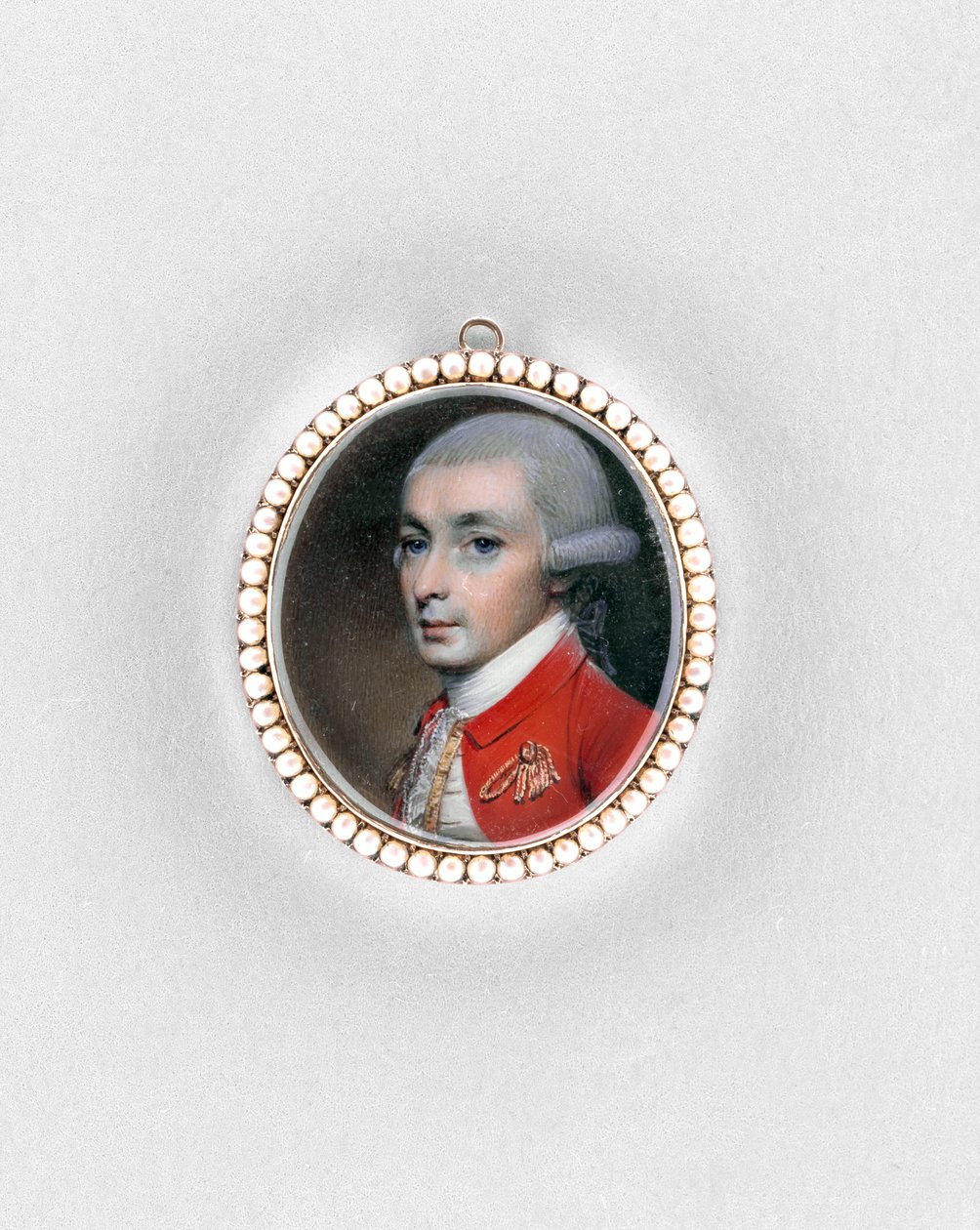 एक आदमी का पोर्ट्रेट, c.1775 (हाथीदांत पर जल रंग) द्वारा जॉर्ज एंगलहार्ट