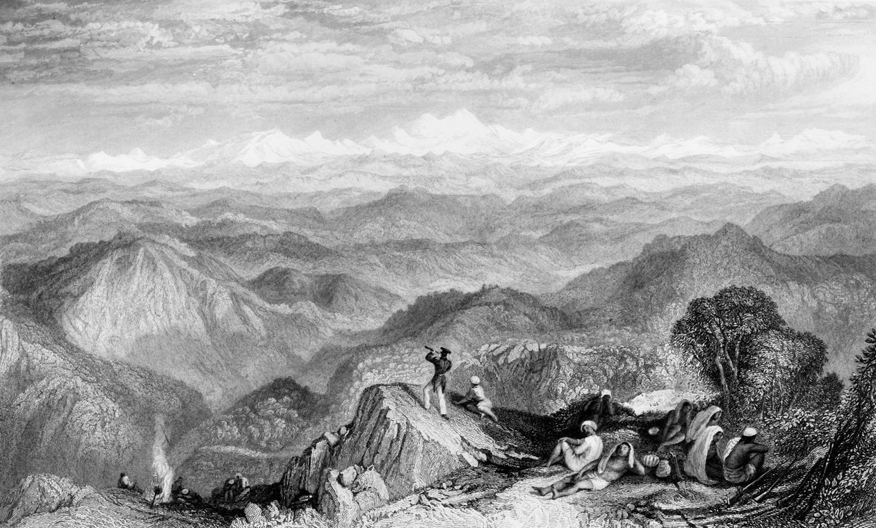 स्नोई रेंज, टाइन या मार्ना से, 1838। द्वारा जॉर्ज फ्रांसिस व्हाइट