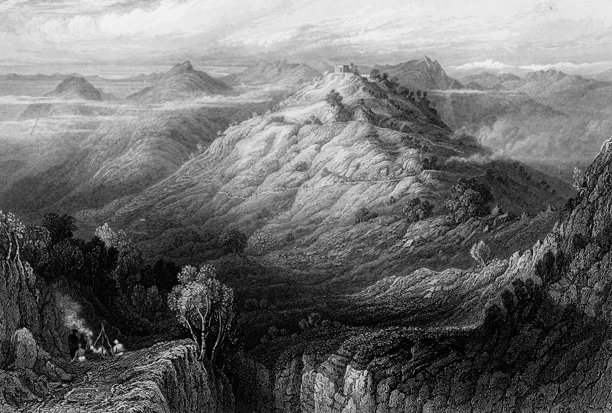 मसूरी के पास से अभय और पहाड़ियाँ, 1838। द्वारा जॉर्ज फ्रांसिस व्हाइट