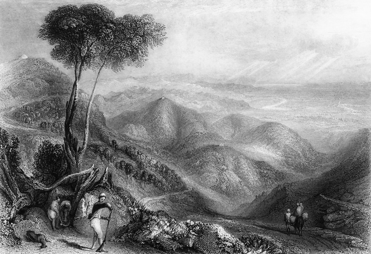दून की घाटी, लंढौर रिज से, 1838। द्वारा जॉर्ज फ्रांसिस व्हाइट