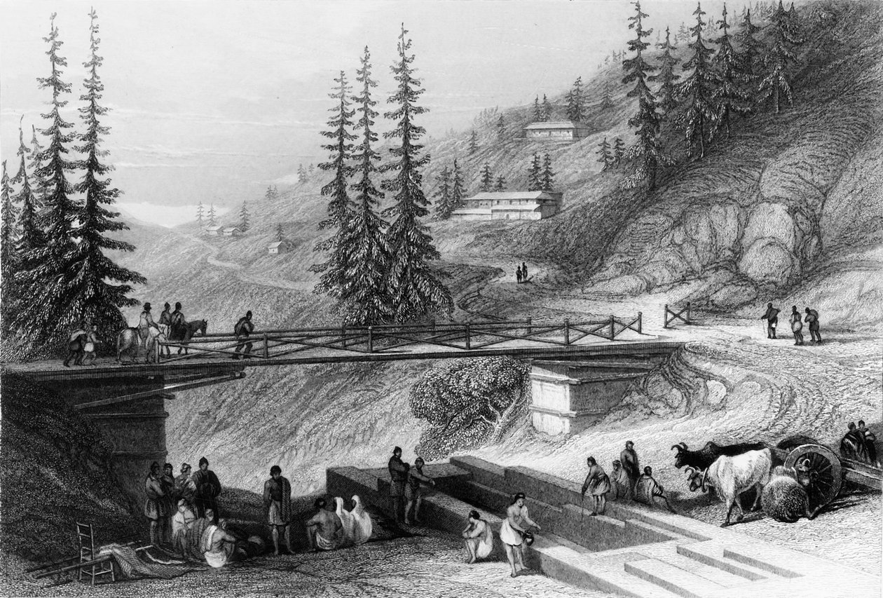 शिमला में देखें, 1838। द्वारा जॉर्ज फ्रांसिस व्हाइट