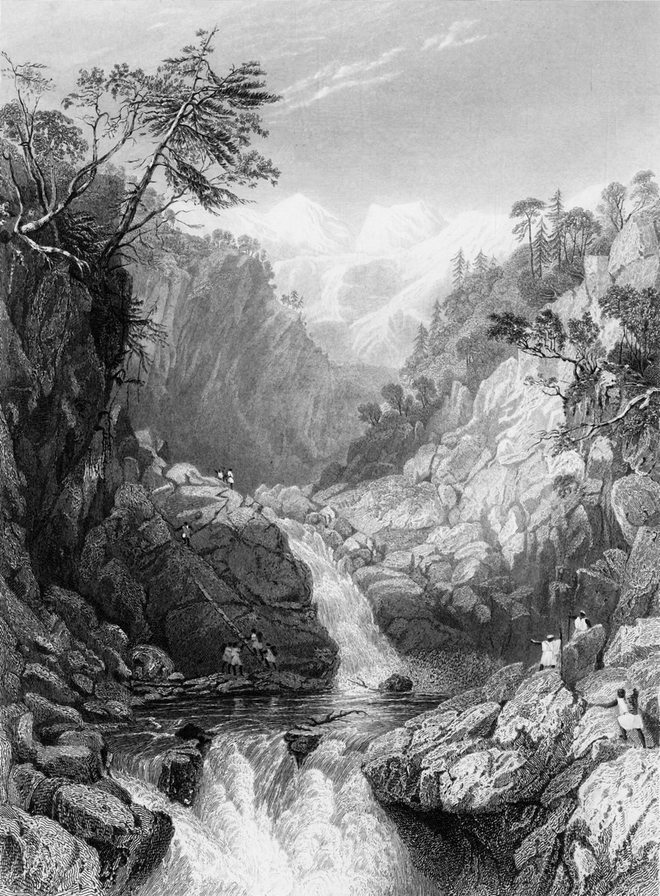 जमुना के स्रोत के पास देखें, 1838। द्वारा जॉर्ज फ्रांसिस व्हाइट