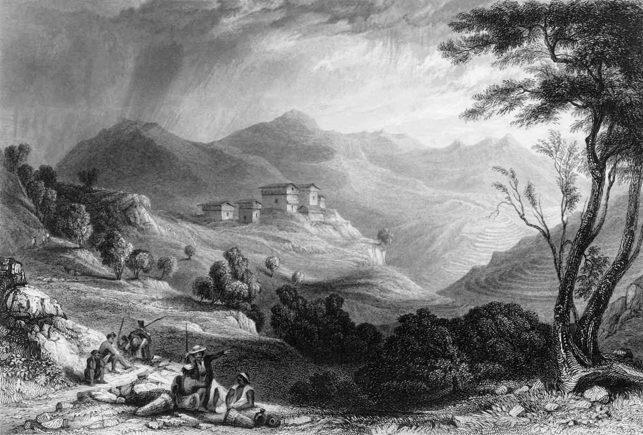 नारी का गांव, 1838। द्वारा जॉर्ज फ्रांसिस व्हाइट