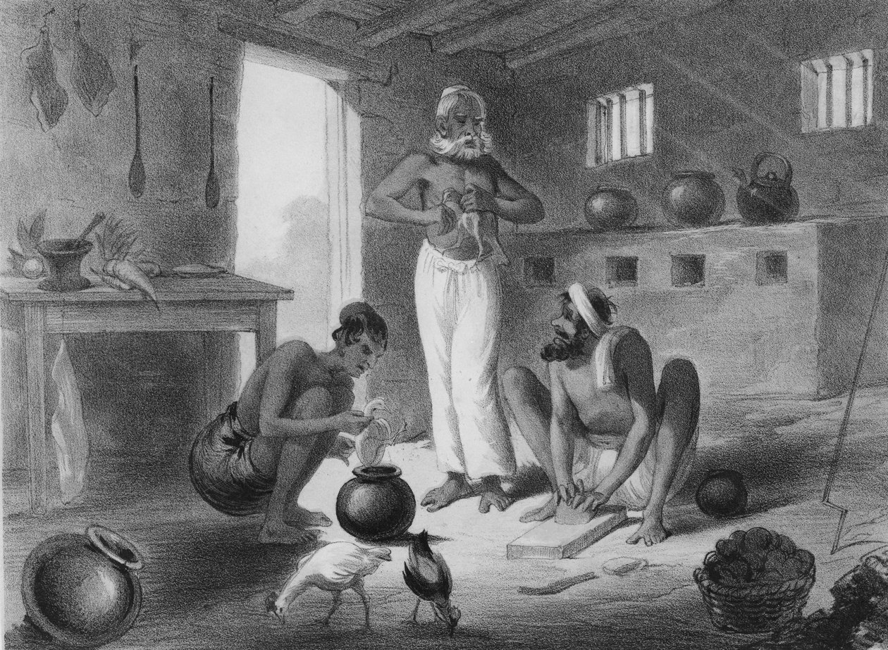 हमारा कुक रूम, c.1858 (लिथोग्राफ) द्वारा जॉर्ज फ्रेंकलिन (बाद) एटकिंसन