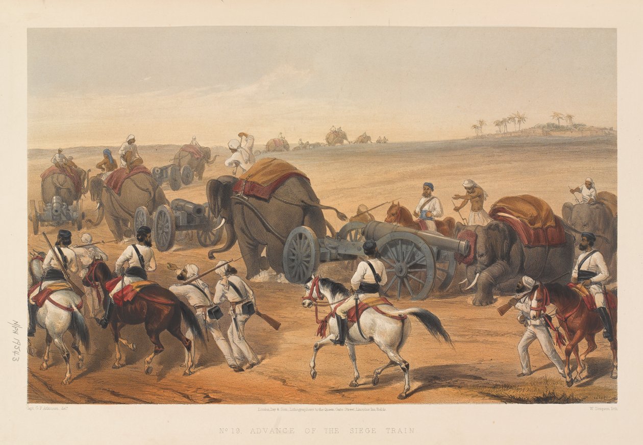  घेराबंदी ट्रेन की अग्रिम , 1857 द्वारा जॉर्ज फ्रेंकलिन एटकिंसन