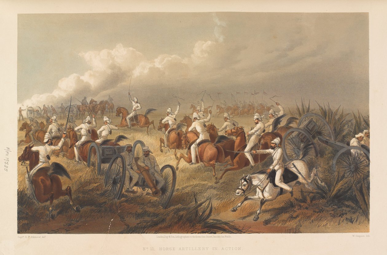  एक्शन में हॉर्स आर्टिलरी , 1857 के लगभग द्वारा जॉर्ज फ्रेंकलिन एटकिंसन