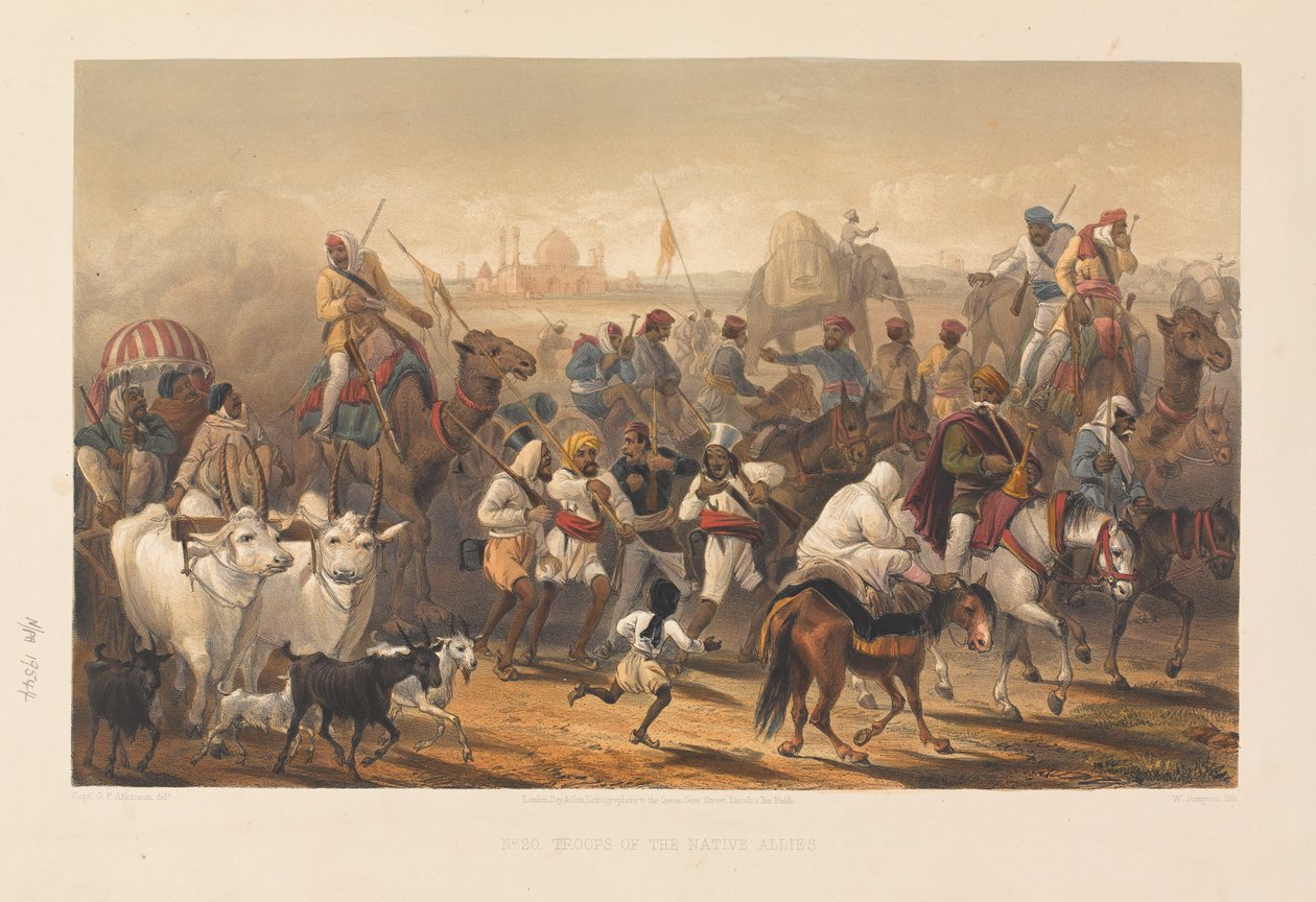  मूल सहयोगियों के सैनिकों , 1857-1858 लगभग द्वारा जॉर्ज फ्रेंकलिन एटकिंसन