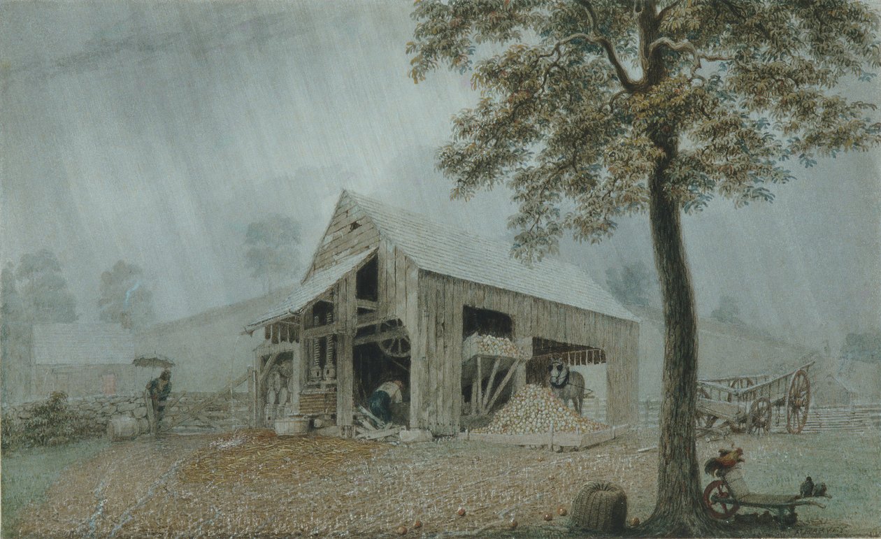 RedstormCider Mill Redding, कनेक्टिकट में, ca. 1840। द्वारा जॉर्ज हार्वे