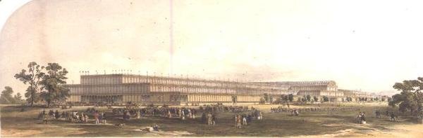 लंदन 1851 में महान प्रदर्शनी के लिए भवन द्वारा जॉर्ज हॉकिन्स