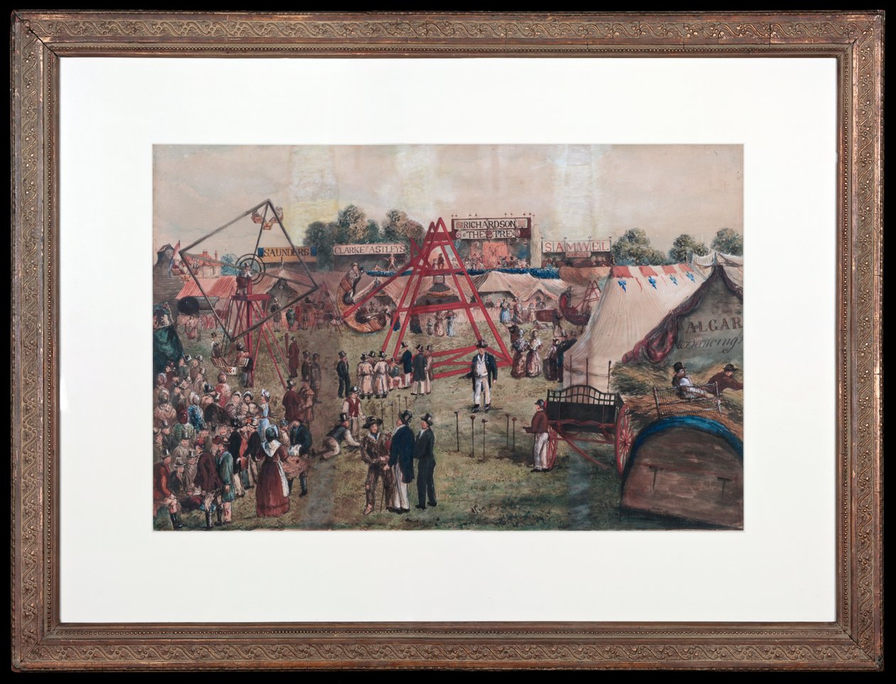 क्रॉयडन फेयर, 1833 (क्रेयॉन) द्वारा जॉर्ज हॉकिन्स