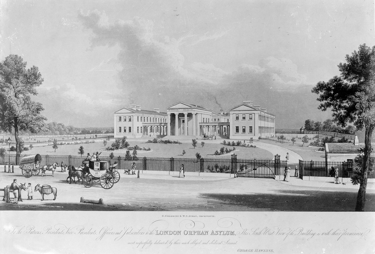 द लंदन अनाथ आश्रम, c.1830 द्वारा जॉर्ज हॉकिन्स