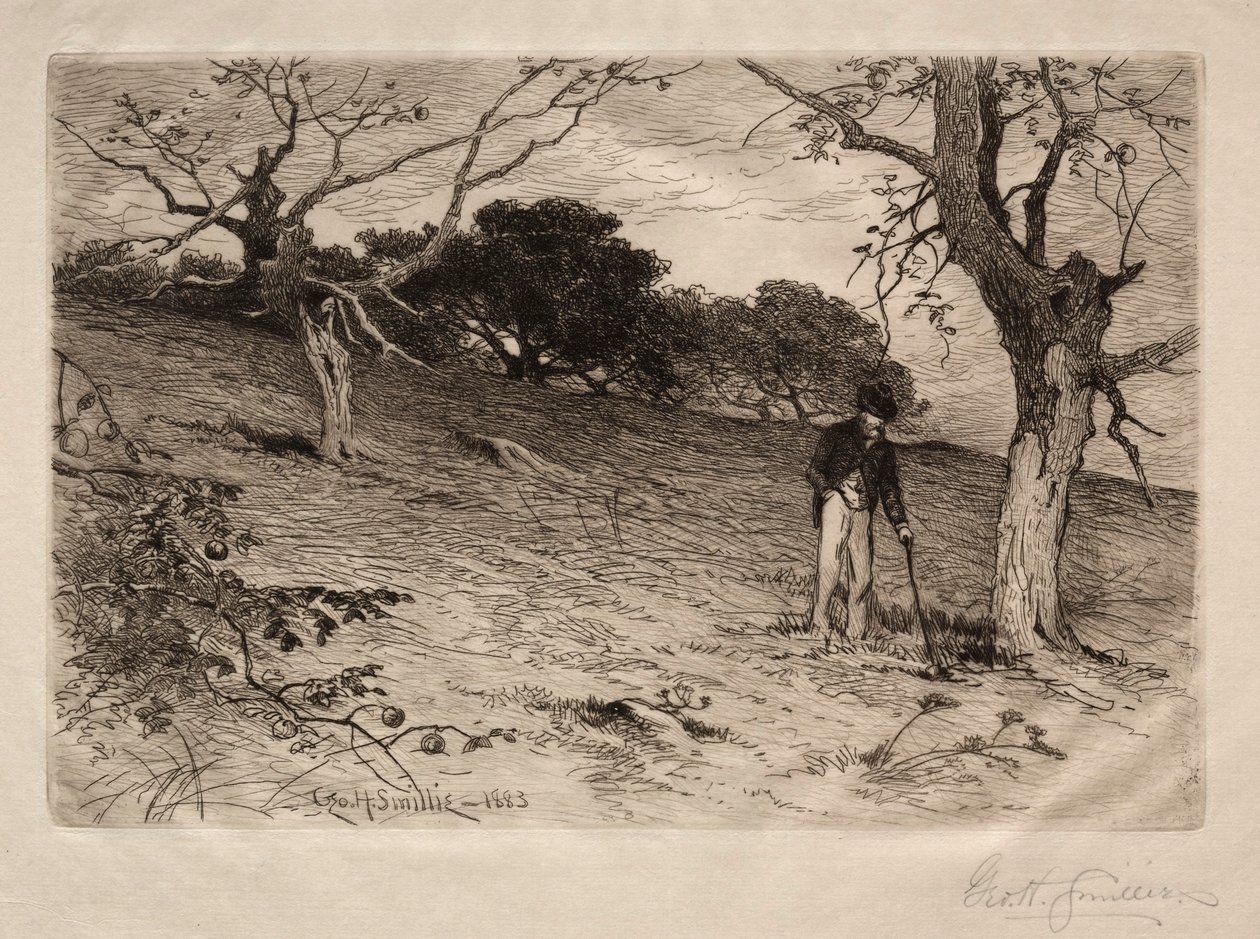 एक पुराना न्यू इंग्लैंड ऑर्चर्ड, 1883। द्वारा जॉर्ज हेनरी स्माइली