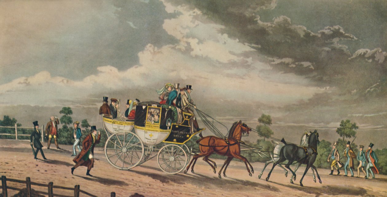 स्टेज कोच, c1825, 1929 द्वारा जॉर्ज हंट