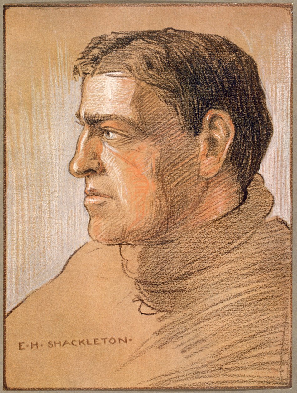 सर अर्नेस्ट शेकटन (1874-1922) c.1909 द्वारा &39;द हार्ट ऑफ द अंटार्कटिक&39; से शेकलटन का चित्र द्वारा जॉर्ज मार्स्टन