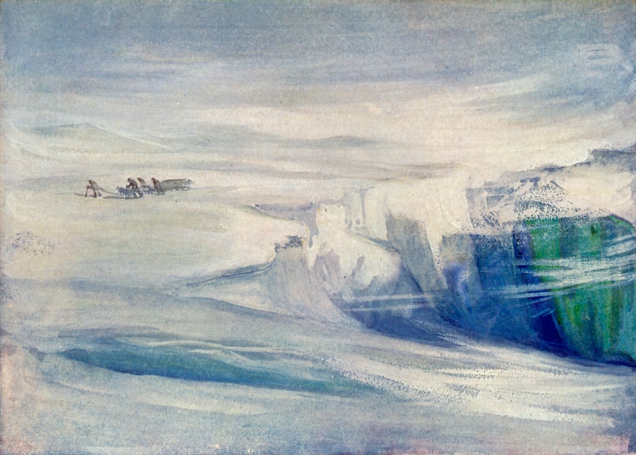 डिपो पार्टी के बीच Crevasses, c1908, 1909। द्वारा जॉर्ज मार्स्टन