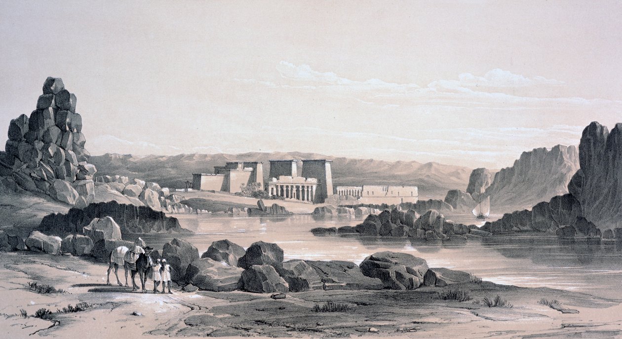 फिला, लुकिंग साउथ, मिस्र, 1843 द्वारा जॉर्ज मूर