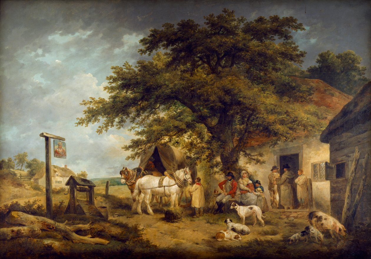 एक सैनिक और उनके परिवार का पड़ाव, c1795-c1800 द्वारा जॉर्ज मोरलैंड