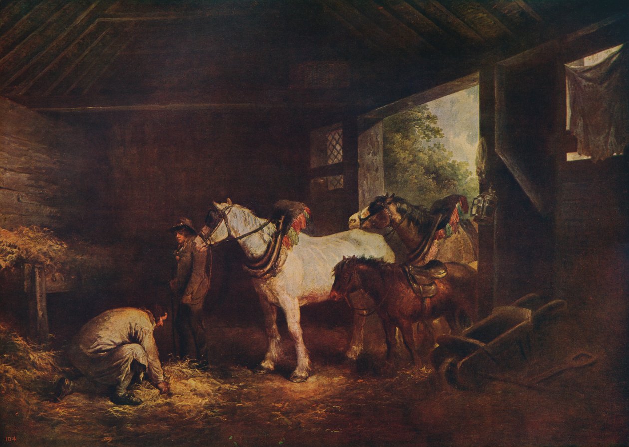 द इनसाइड ऑफ अ स्टेबल, 1791, c1915 द्वारा जॉर्ज मोरलैंड