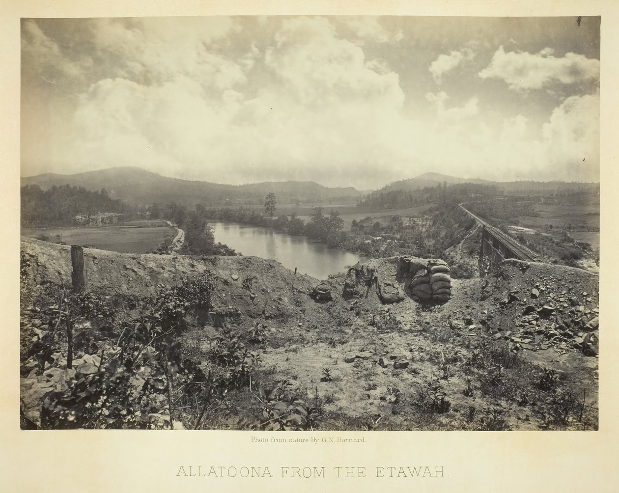 Allatoona from the Etawah, 1866.  द्वारा जॉर्ज एन। बरनार्ड