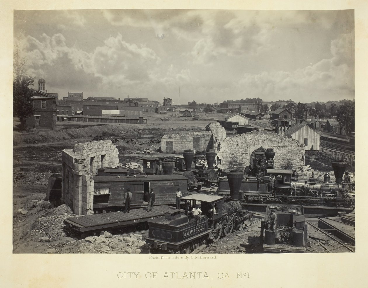 अटलांटा शहर, जीए, नंबर 1, 1866। द्वारा जॉर्ज एन। बरनार्ड