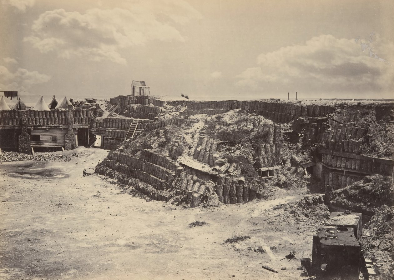 फोर्ट सम्पटर का आंतरिक दृश्य, 1860। द्वारा जॉर्ज एन। बरनार्ड