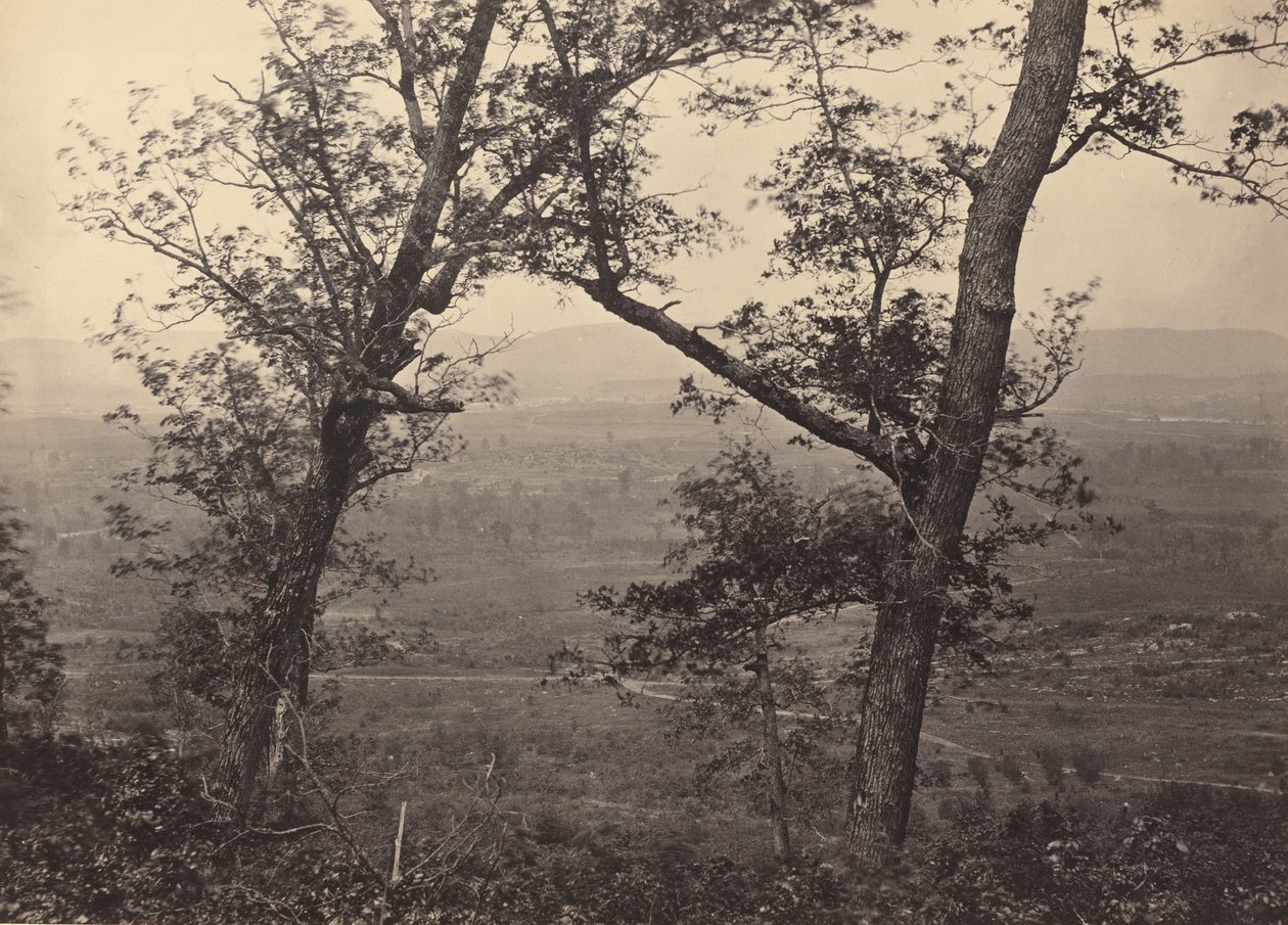 मिशन रिज से ऑर्चर्ड नॉब, 1864-1866। द्वारा जॉर्ज एन। बरनार्ड