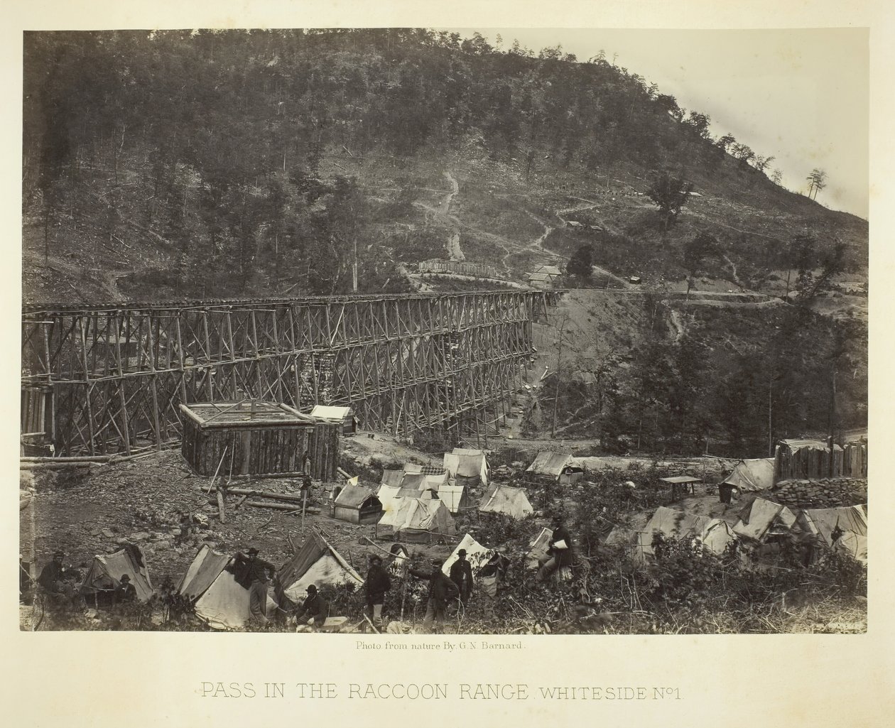 रेकून रेंज में दर्रा, व्हाइटसाइड नंबर 1, 1864। द्वारा जॉर्ज एन। बरनार्ड