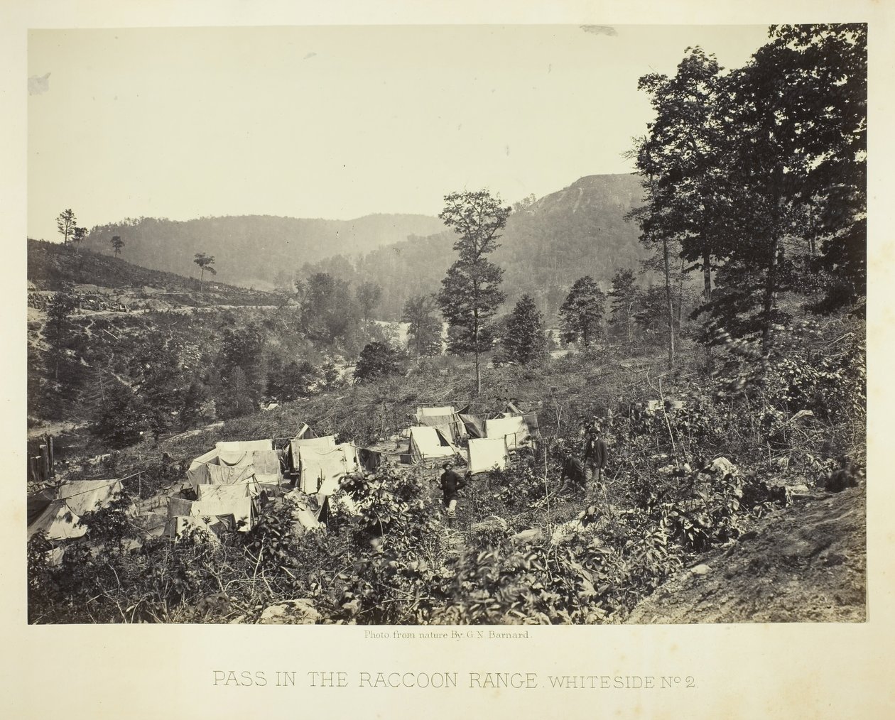 रेकून रेंज में दर्रा, व्हाइटसाइड नंबर 2, 1864। द्वारा जॉर्ज एन। बरनार्ड