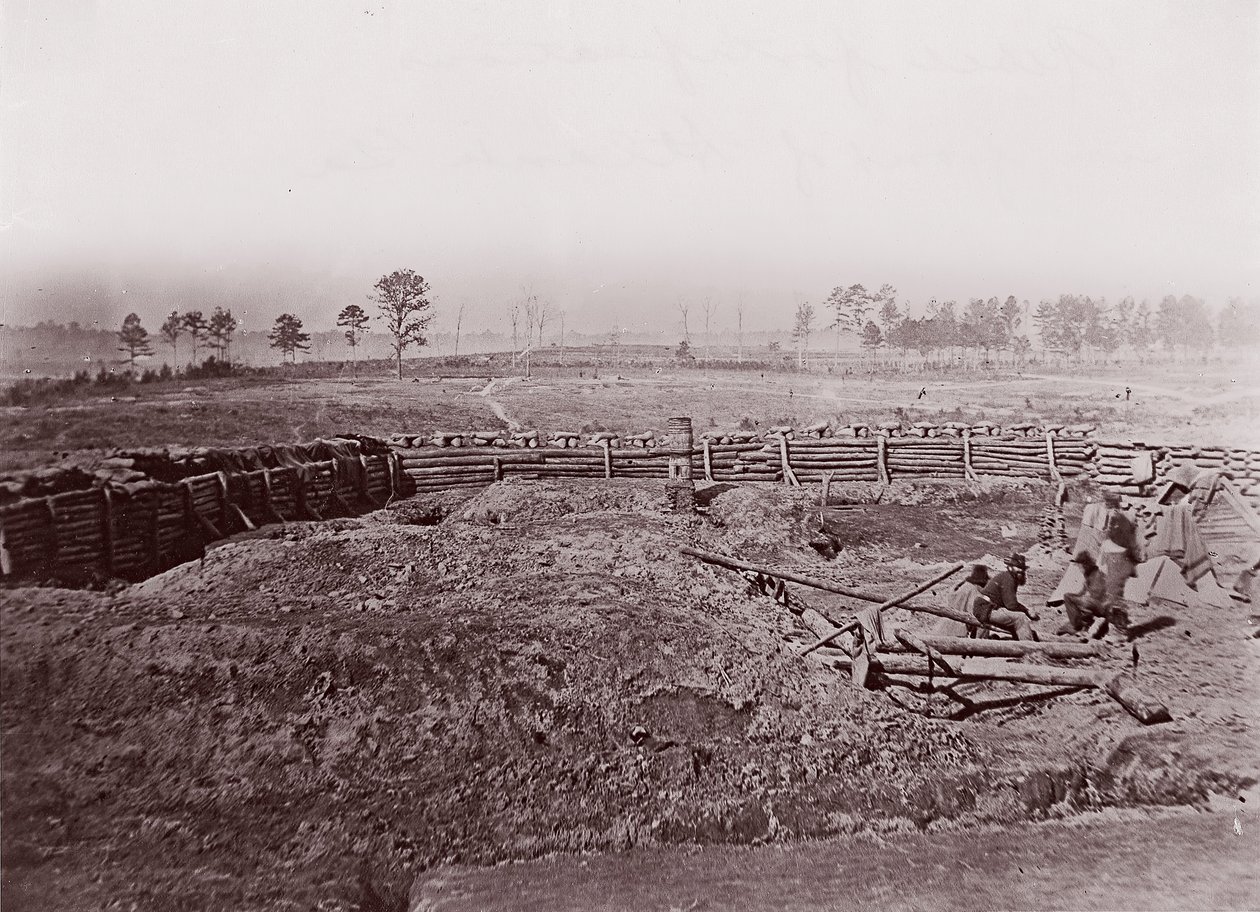 अटलांटा के सामने विद्रोही किलेबंदी, सीए। 1864. द्वारा जॉर्ज एन। बरनार्ड
