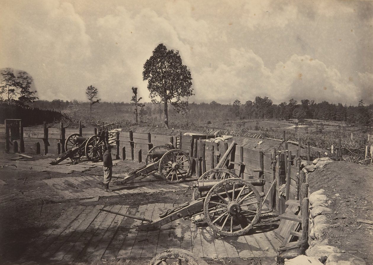 रिबेल वर्क्स इन फ्रंट ऑफ अटलांटा, जॉर्जिया नंबर 2, 1860। द्वारा जॉर्ज एन। बरनार्ड