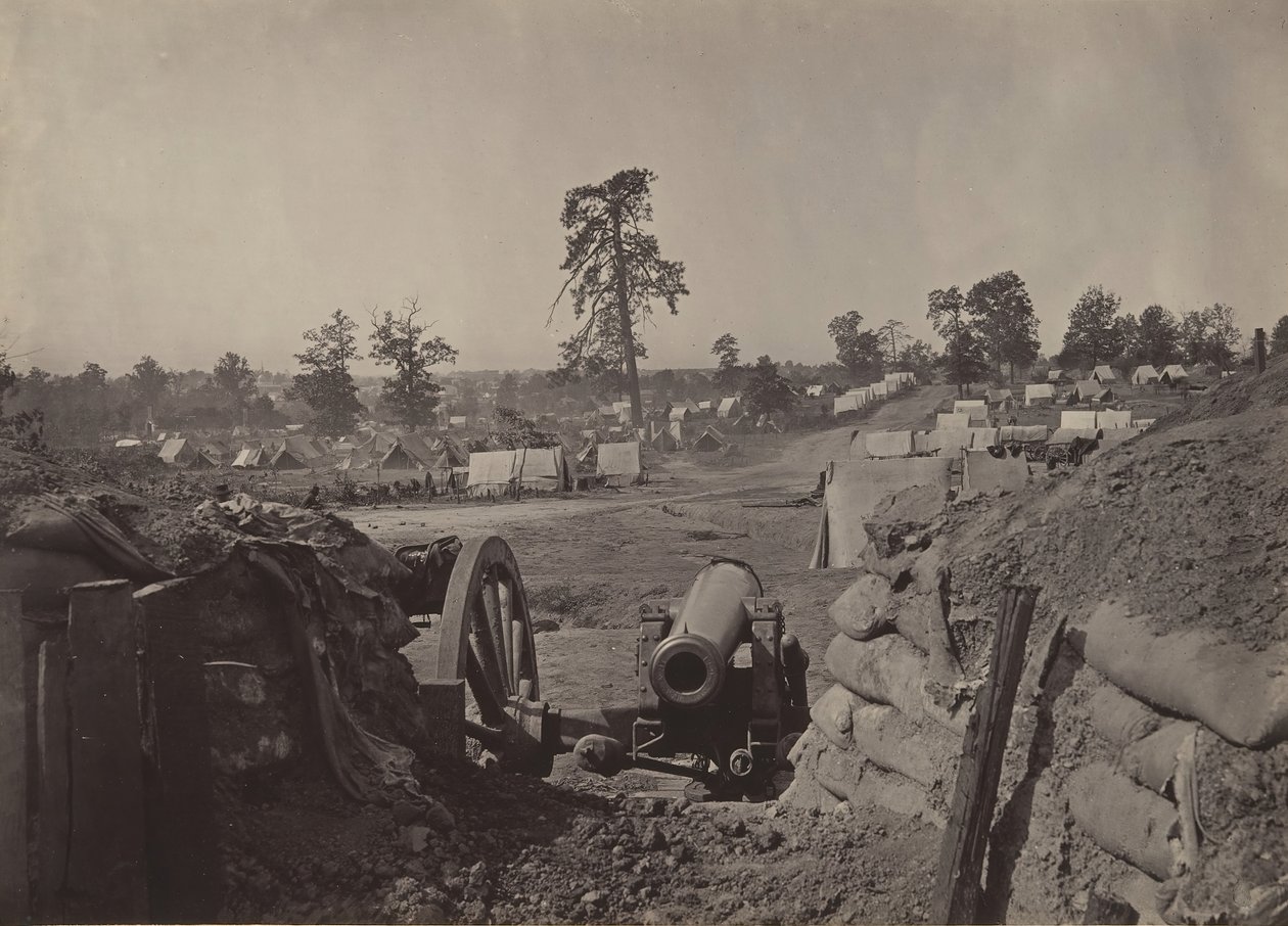 अटलांटा, जॉर्जिया नंबर 3, 1860 के सामने विद्रोही काम करता है। द्वारा जॉर्ज एन। बरनार्ड