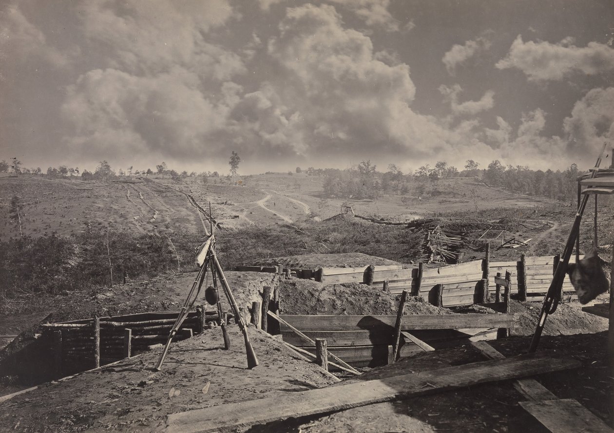 रिबेल वर्क्स इन फ्रंट ऑफ अटलांटा, जॉर्जिया नंबर 5, 1860। द्वारा जॉर्ज एन। बरनार्ड