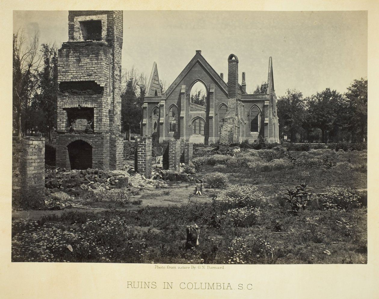 कोलंबिया में खंडहर, अनुसूचित जाति, 1865। द्वारा जॉर्ज एन। बरनार्ड