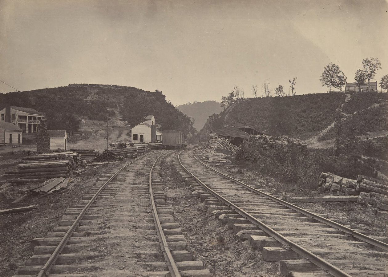 द अल्लाटून पास लुकिंग नॉर्थ, जॉर्जिया, 1860s। द्वारा जॉर्ज एन। बरनार्ड