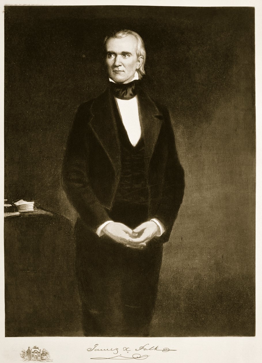 जेम्स के। पोल्क (1795-1849), संयुक्त राज्य अमेरिका के 11 वें राष्ट्रपति, पब। 1901 (फोटोग्राव्योर) द्वारा जॉर्ज पीटर अलेक्जेंडर हीली